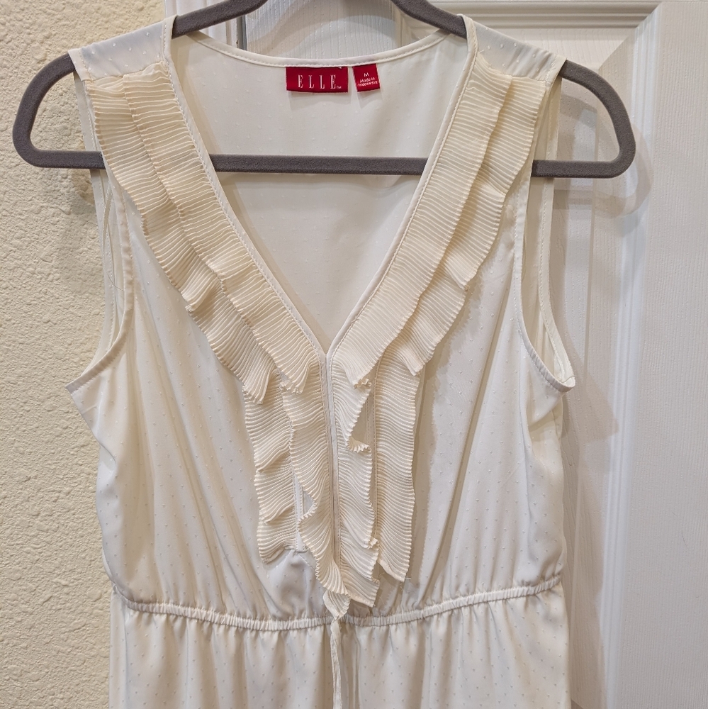Elle Ivory Sleeveless Blouse